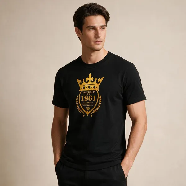 Customised_Crafted_In_1961_Refined_By_Time_Premium_Cotton_T_Shirt_Black