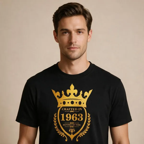 Customised_Crafted_In_1963_Refined_By_Time_Premium_Cotton_T_Shirt_Black