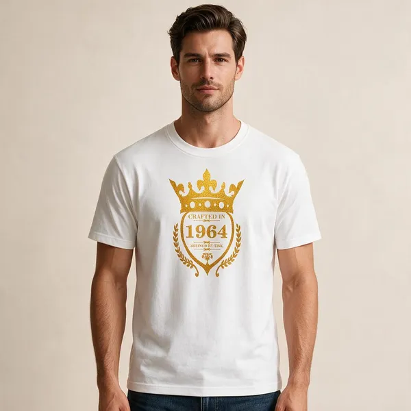 Customised_Crafted_In_1964_Refined_By_Time_Premium_Cotton_T_Shirt_White