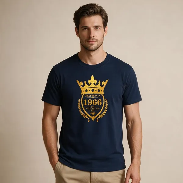 Customised_Crafted_In_1966_Refined_By_Time_Premium_Cotton_T_Shirt_Navy