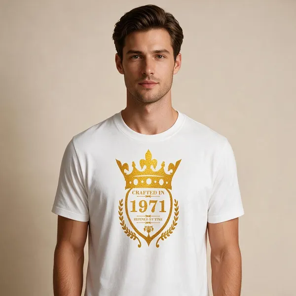Customised_Crafted_In_1971_Refined_By_Time_Premium_Cotton_T_Shirt_White