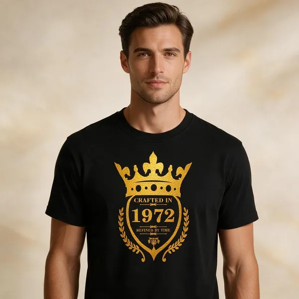 Customised_Crafted_In_1972_Refined_By_Time_Premium_Cotton_T_Shirt_Black