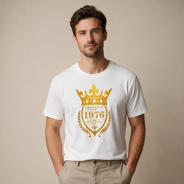 Customised_Crafted_In_1976_Refined_By_Time_Premium_Cotton_T_Shirt_White