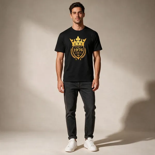 Customised_Crafted_In_1976_Refined_By_Time_Premium_Cotton_T_Shirt_Black