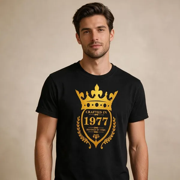 Customised_Crafted_In_1977_Refined_By_Time_Premium_Cotton_T_Shirt_Black
