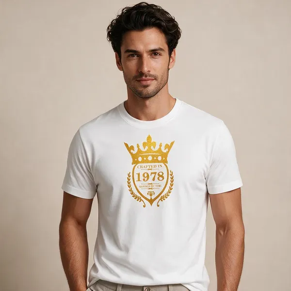 Customised_Crafted_In_1978_Refined_By_Time_Premium_Cotton_T_Shirt_White