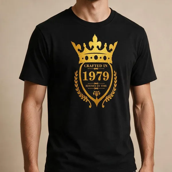 Customised_Crafted_In_1979_Refined_By_Time_Premium_Cotton_T_Shirt_Black