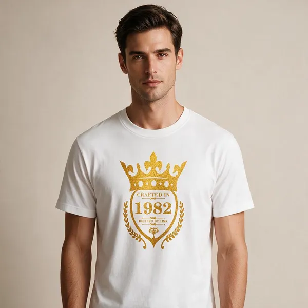 Customised_Crafted_In_1982_Refined_By_Time_Premium_Cotton_T_Shirt_White