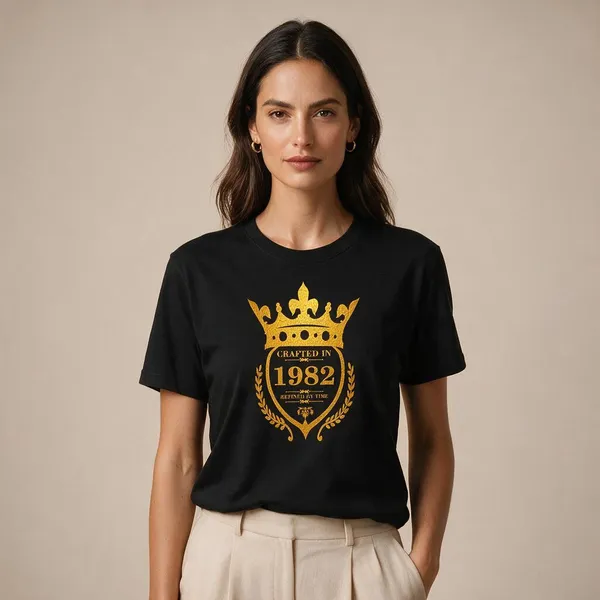 Customised_Crafted_In_1982_Refined_By_Time_Premium_Cotton_T_Shirt_Black