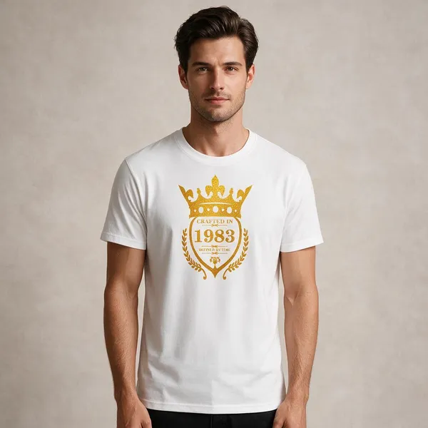 Customised_Crafted_In_1983_Refined_By_Time_Premium_Cotton_T_Shirt_White