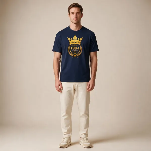Customised_Crafted_In_1984_Refined_By_Time_Premium_Cotton_T_Shirt_Navy
