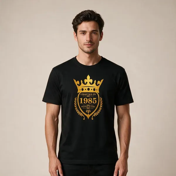 Customised_Crafted_In_1985_Refined_By_Time_Premium_Cotton_T_Shirt_Black