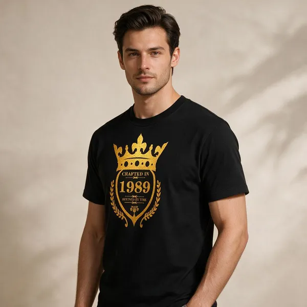 Customised_Crafted_In_1989_Refined_By_Time_Premium_Cotton_T_Shirt_Black