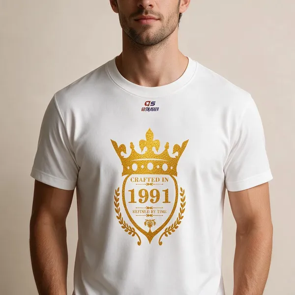 Customised_Crafted_In_1991_Refined_By_Time_Premium_Cotton_T_Shirt_White