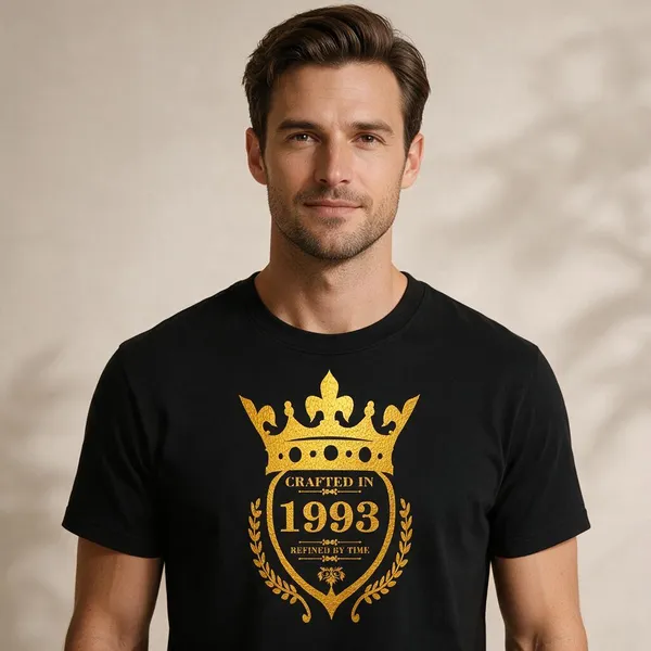 Customised_Crafted_In_1993_Refined_By_Time_Premium_Cotton_T_Shirt_Black
