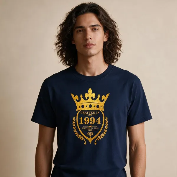 Customised_Crafted_In_1994_Refined_By_Time_Premium_Cotton_T_Shirt_Navy