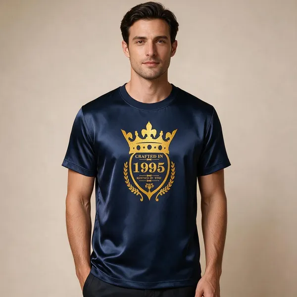Customised_Crafted_In_1995_Refined_By_Time_Premium_Cotton_T_Shirt_Navy