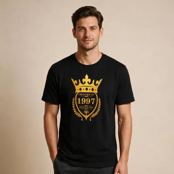 Customised_Crafted_In_1997_Refined_By_Time_Premium_Cotton_T_Shirt_Black