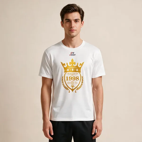 Customised_Crafted_In_1998_Refined_By_Time_Premium_Cotton_T_Shirt_White