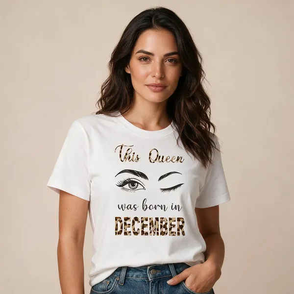Customised_This_Queen_Was_Born_In_December_Premium_Cotton_Tshirt_White