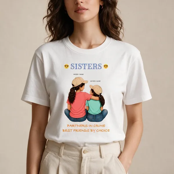 Customised__Partner_In_Crime_2_Sister_Premium_Cotton_T_Shirt_White