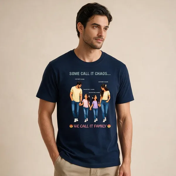 Customised__We_Call_It_Family_Father_Mother_And_2_Daughters_Premium_Cotton_T_Shirt_Navy