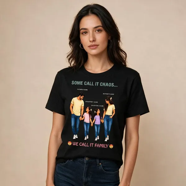 Customised__We_Call_It_Family_Father_Mother_And_2_Daughters_Premium_Cotton_T_Shirt_Black