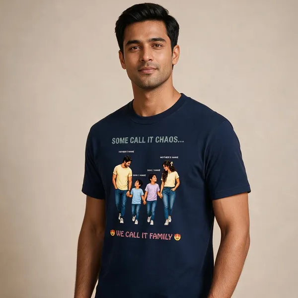 Customised__We_Call_It_Family_Father_Mother_And_2_Sons_Premium_Cotton_T_Shirt_Navy