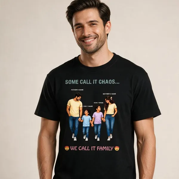 Customised__We_Call_It_Family_Father_Mother_And_2_Sons_Premium_Cotton_T_Shirt_Black