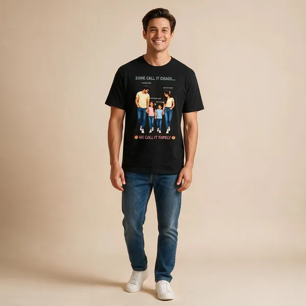 Customised__We_Call_It_Family_Father_Mother_And_2_Kids_Premium_Cotton_T_Shirt_Black