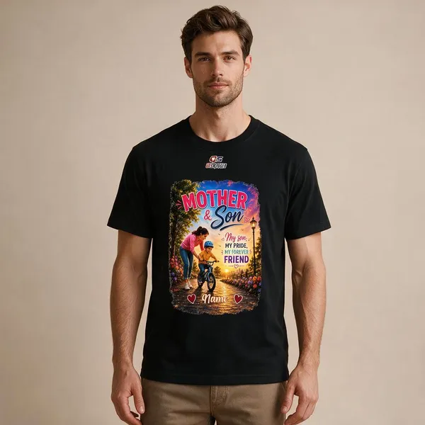 Customised__My_Son_My_Pride_Mother_And_Son_Premium_Cotton_T_Shirt_Black