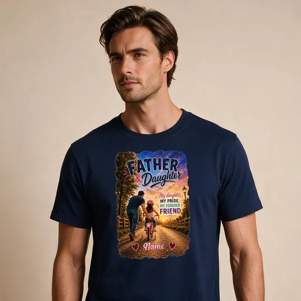 Customised__My_Daughter_My_Pride_Fatherand_Daughter_Premium_Cotton_T_Shirt_Navy