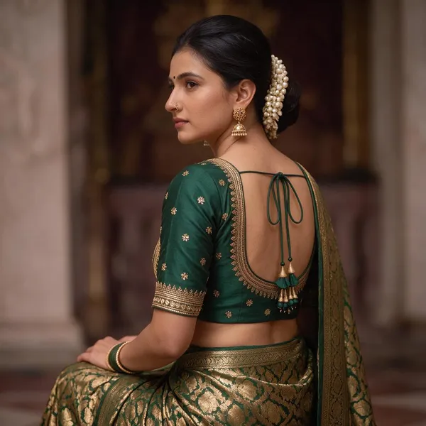 Green_Satin_Blouse_For_Women