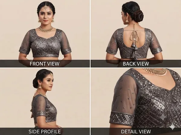 Grey_Net_Blouse_For_Women