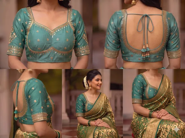 Green_Satin_Blouse_For_Women