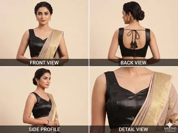 Black_Satin_Sleeveless_Blouse_For_Women