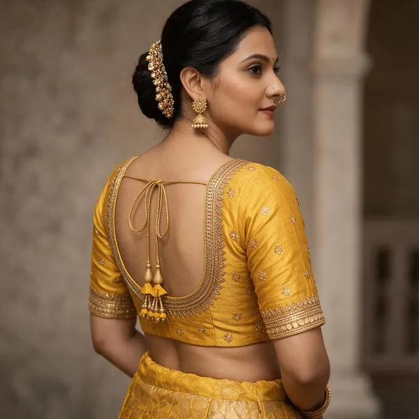 Mustard_Satin_Blouse_For_Women