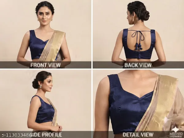 Navy_Satin_Blouse_For_Women