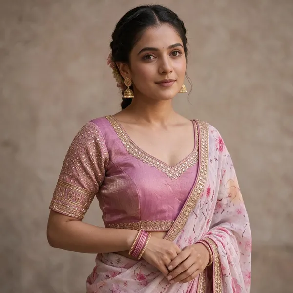 Pink_Satin_Blouse_For_Women
