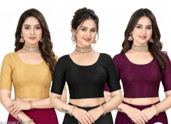 Multicolor_Textured_Satin_Blouse_For_Women
