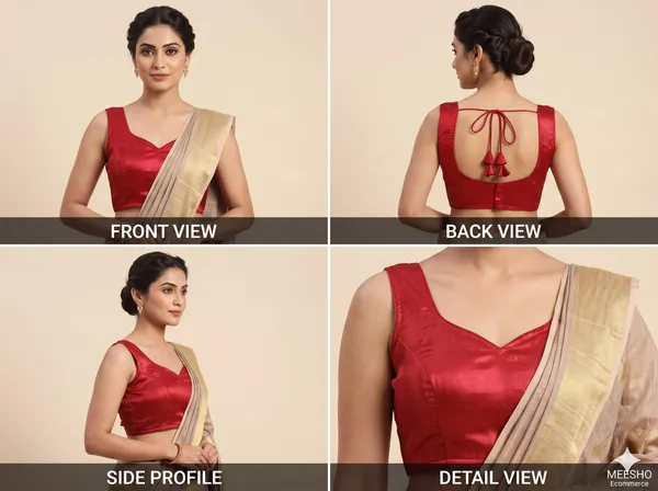 Red_Satin_Sleeveless_Blouse_For_Women