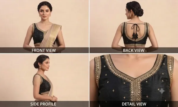 Black_Satin_Sleeveless_Blouse_For_Women