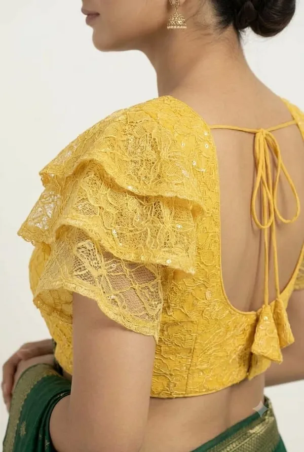 Yellow_Lace_Embroidered_Back-Tie_Blouse_for_Women