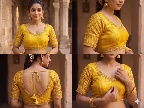 Yellow_Satin_Blouse_For_Women