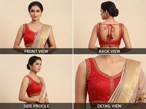 Red_Satin_Sleeveless_Blouse_For_Women