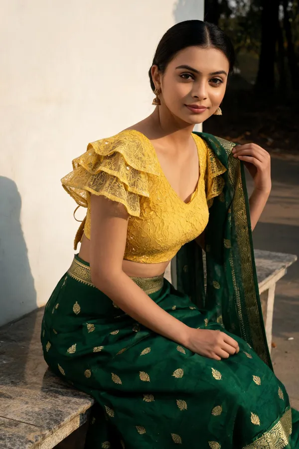 Yellow_Net_Blouse_For_Women