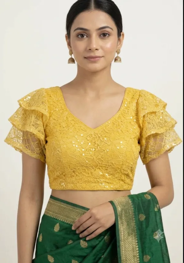 Yellow_Net_Blouse_For_Women