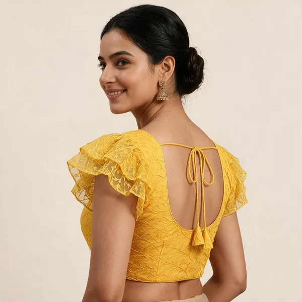 Yellow_Satin_Blouse_For_Women