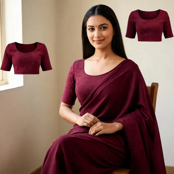 Maroon_Dobi_Blouse_For_Women