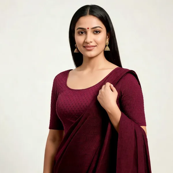 Maroon_Dobi_Blouse_For_Women